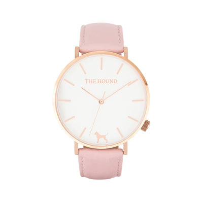White Rose Watch<br>+ Blush Pink Leather Band<br>+ Tan Leather Band