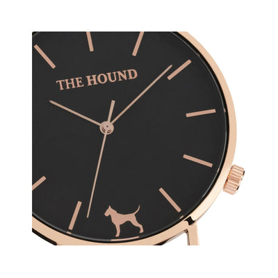 Rose gold and black watch face designed by THE HOUND.