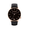 Black Rose Watch<br>+ Black Leather Band<br>+ Blush Pink Leather Band