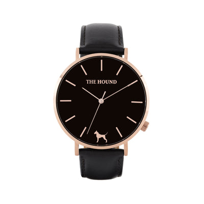 Black Rose Watch<br>+ Tan Leather Band<br>+ Black Leather Band