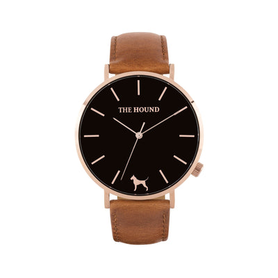 Black Rose Watch<br>+ Black Leather Band<br>+ Tan Leather Band