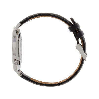 Silver & White Watch<br>+ Black Leather Band<br>+ Camel Leather Band