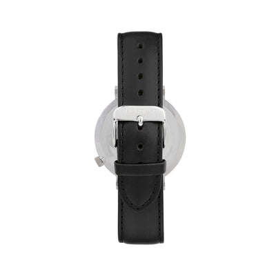 Silver & White Watch<br>+ Black Leather Band<br>+ Black Nato Band