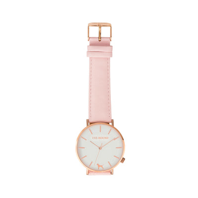 White Rose Watch<br>+ Black Nato Band<br>+ Blush Pink Leather Band
