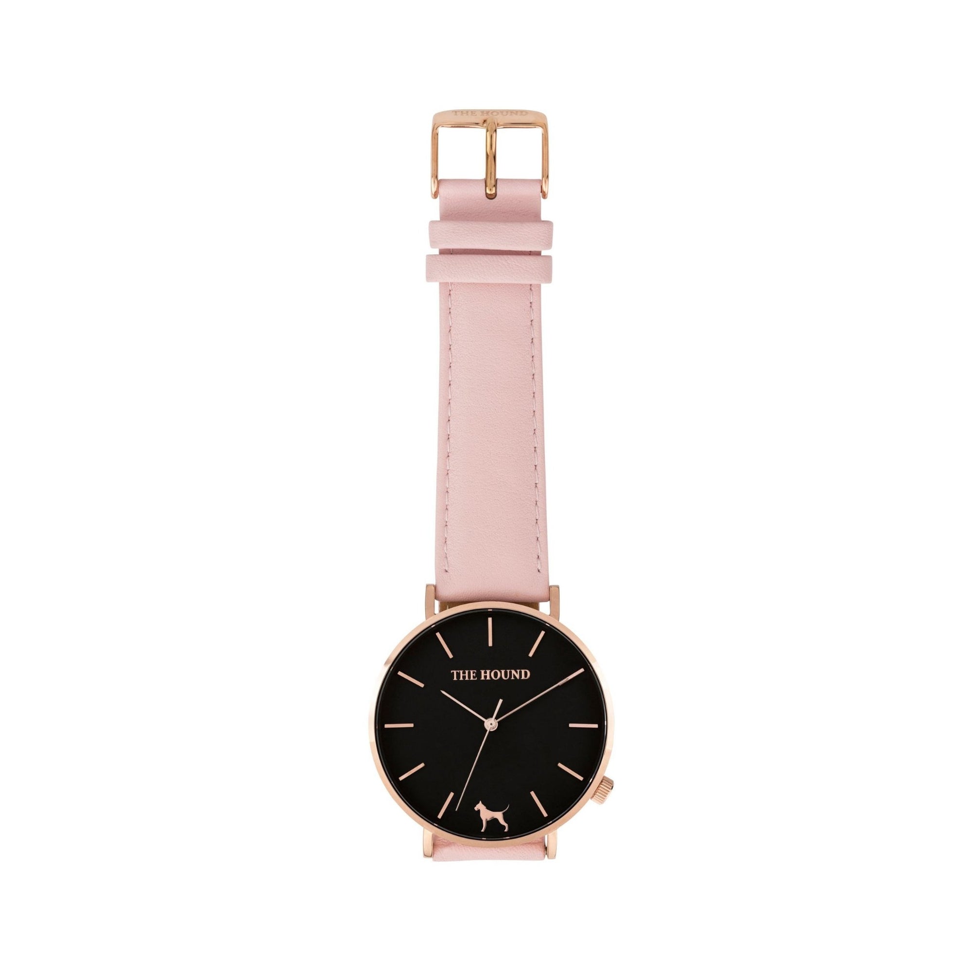 Custom Gift Set Black rose watch with a stitched blush pink