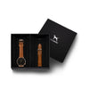 Black Rose Watch<br>+ Tan Leather Band<br>+ Tan Leather Band