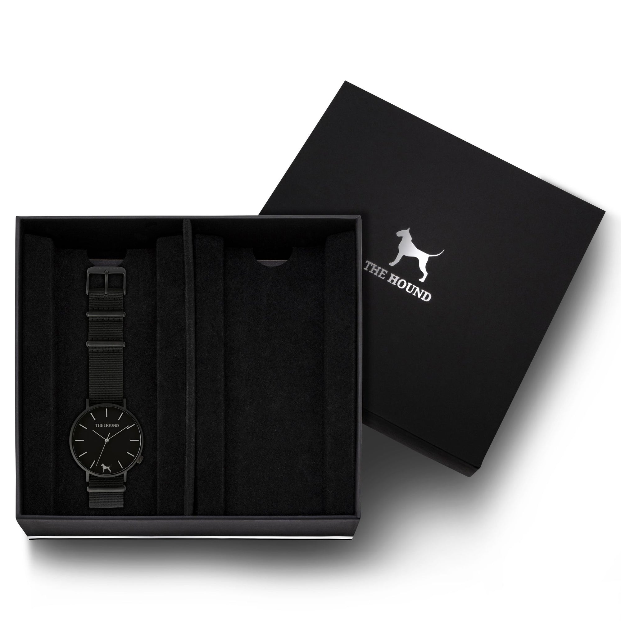 Gift Set - Matte Black Watch with Black Nato Band