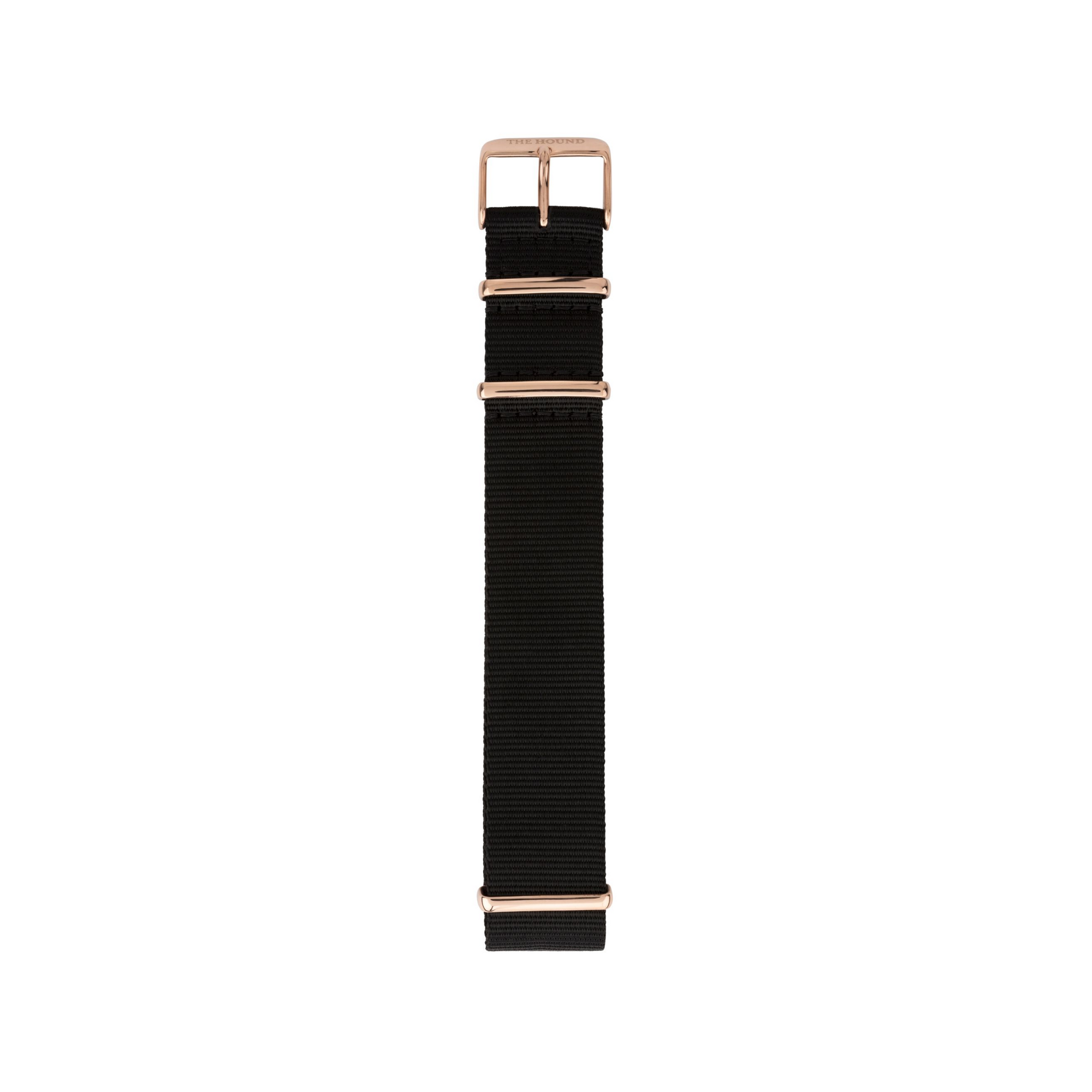 Rose Gold Black NATO Watch Band - Main Image