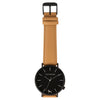 Extra Watch - Matte Black & Camel Leather