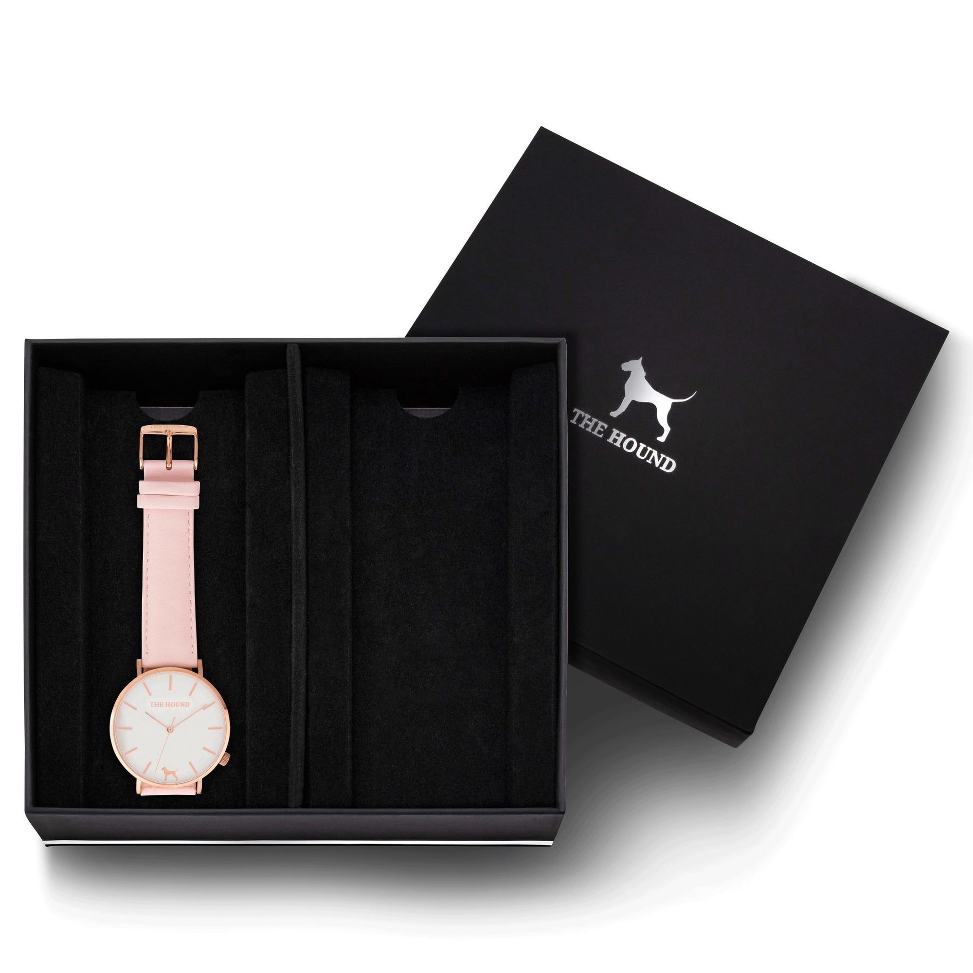 Gift Set - White Rose Watch with Blush Pink Leather Band