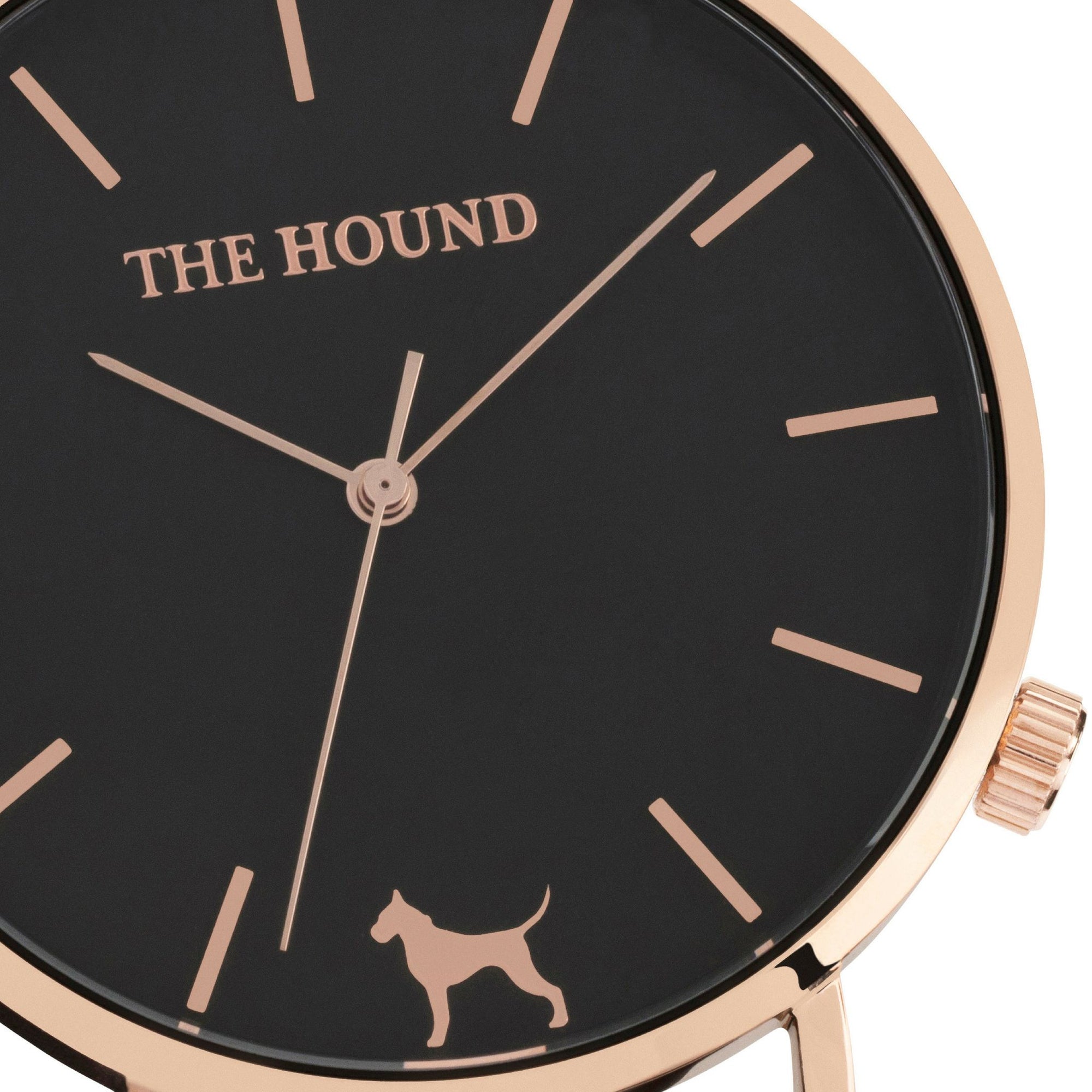 Extra Watch - Black Rose & Black Leather