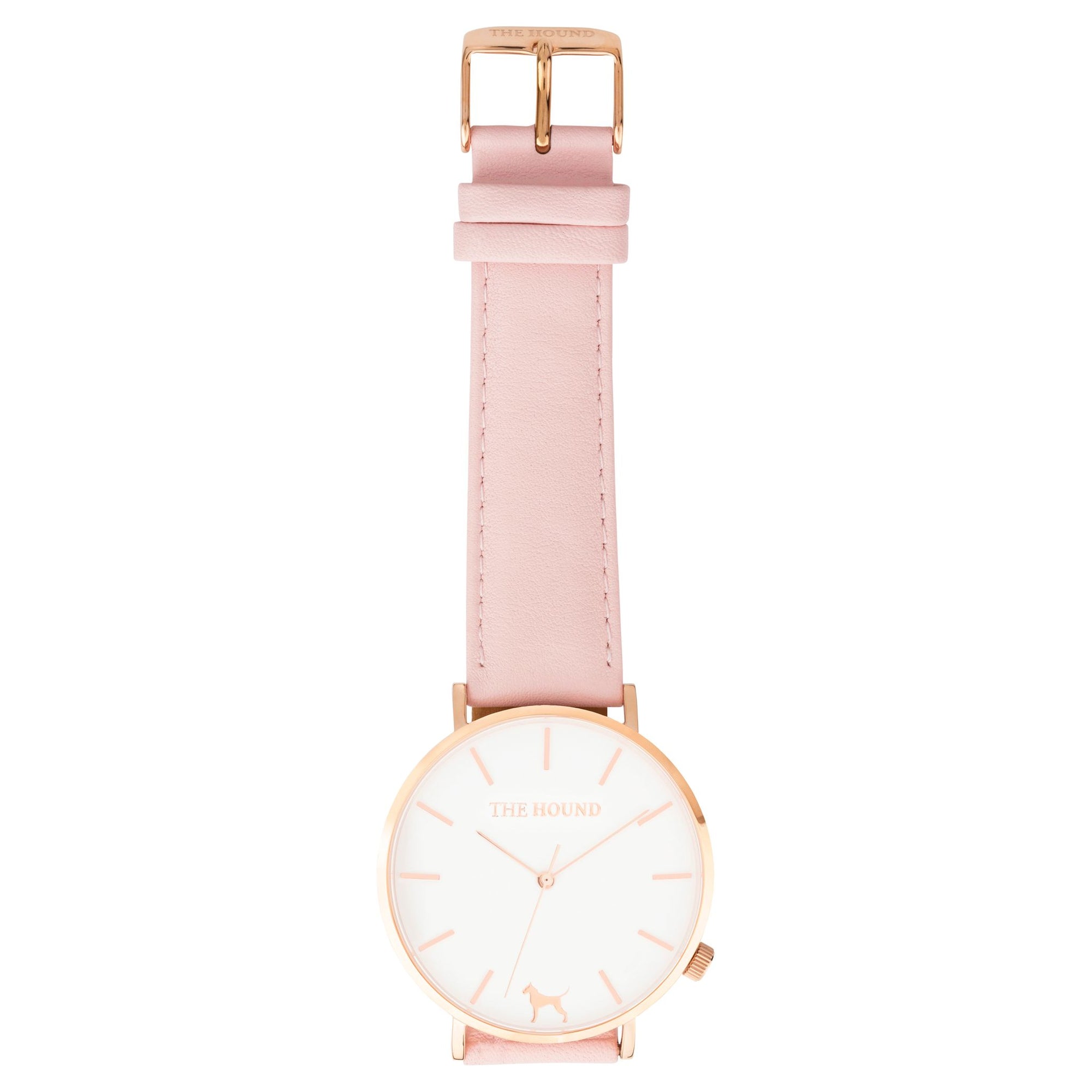 Gift Set - White Rose Watch with Blush Pink Leather Band