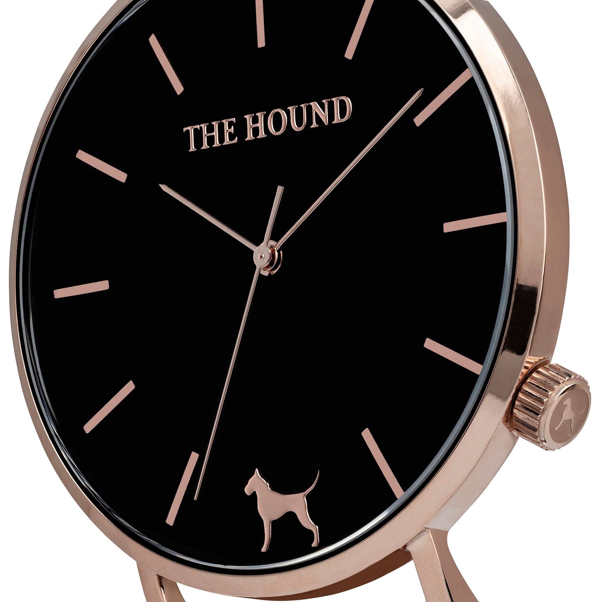 Extra Watch - Black Rose & Blush Pink Leather