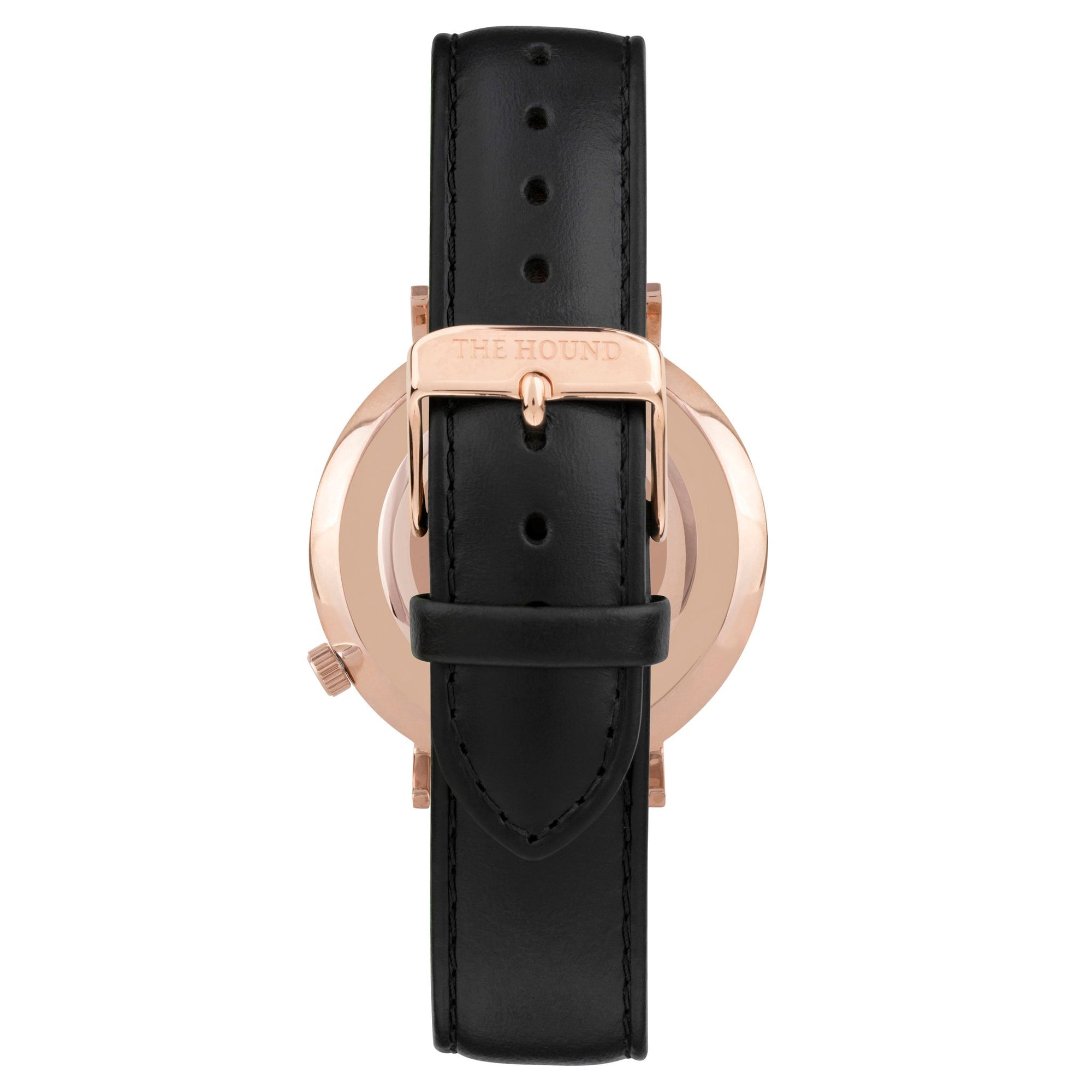 Extra Watch - Black Rose & Black Leather