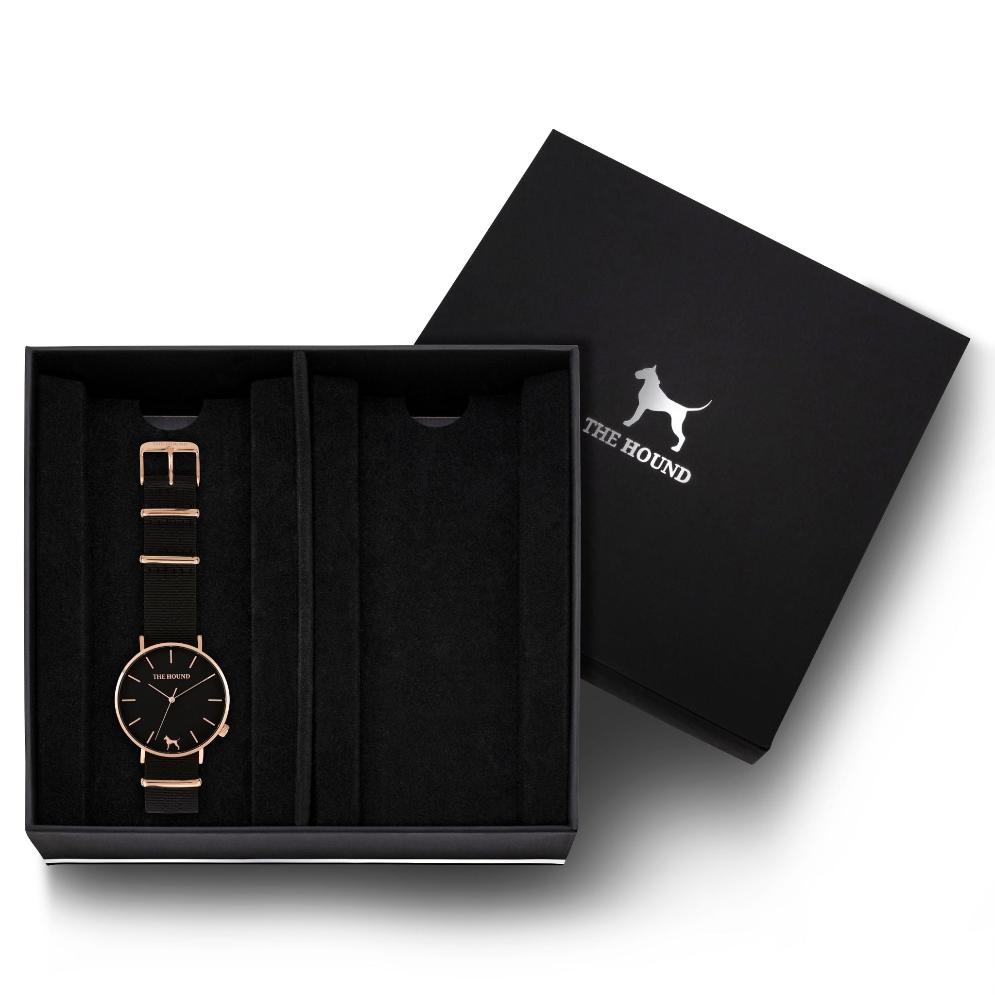 Gift Set - Black Rose Watch with Black Nato Band