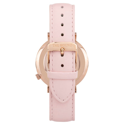 Extra Watch - White Rose & Blush Pink Leather