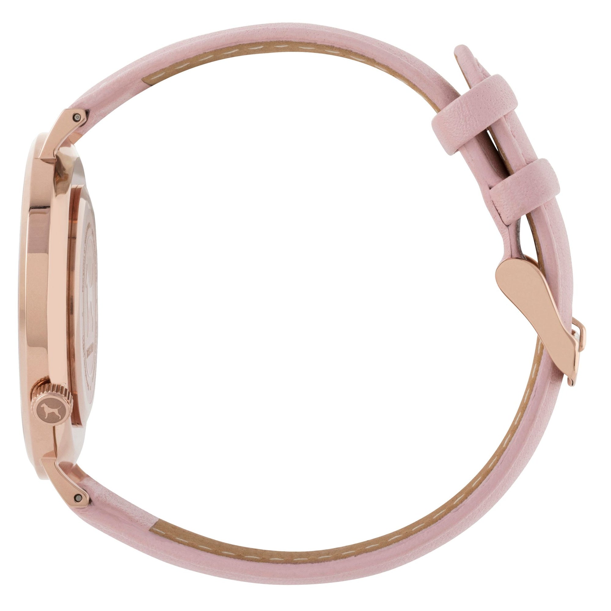 Gift Set - White Rose Watch with Blush Pink Leather Band