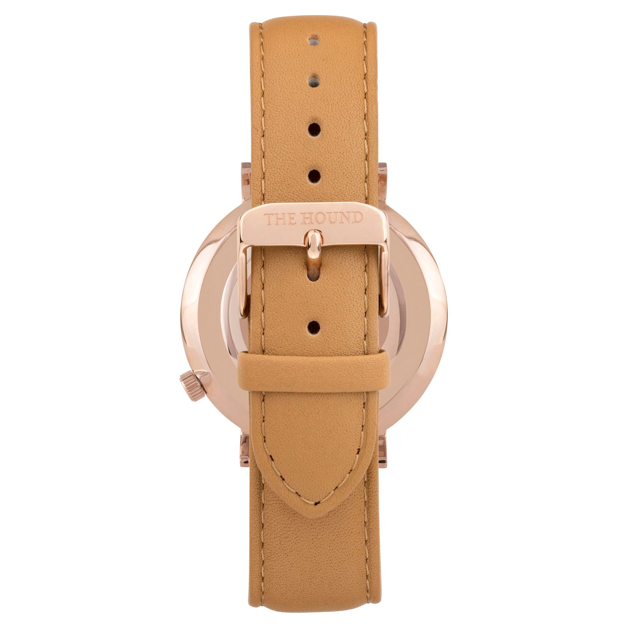Extra Watch - Black Rose & Camel Leather