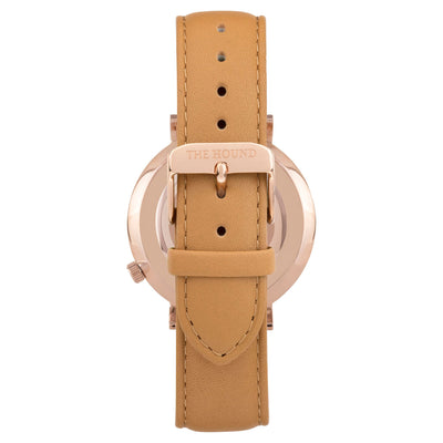 Extra Watch - Black Rose & Camel Leather