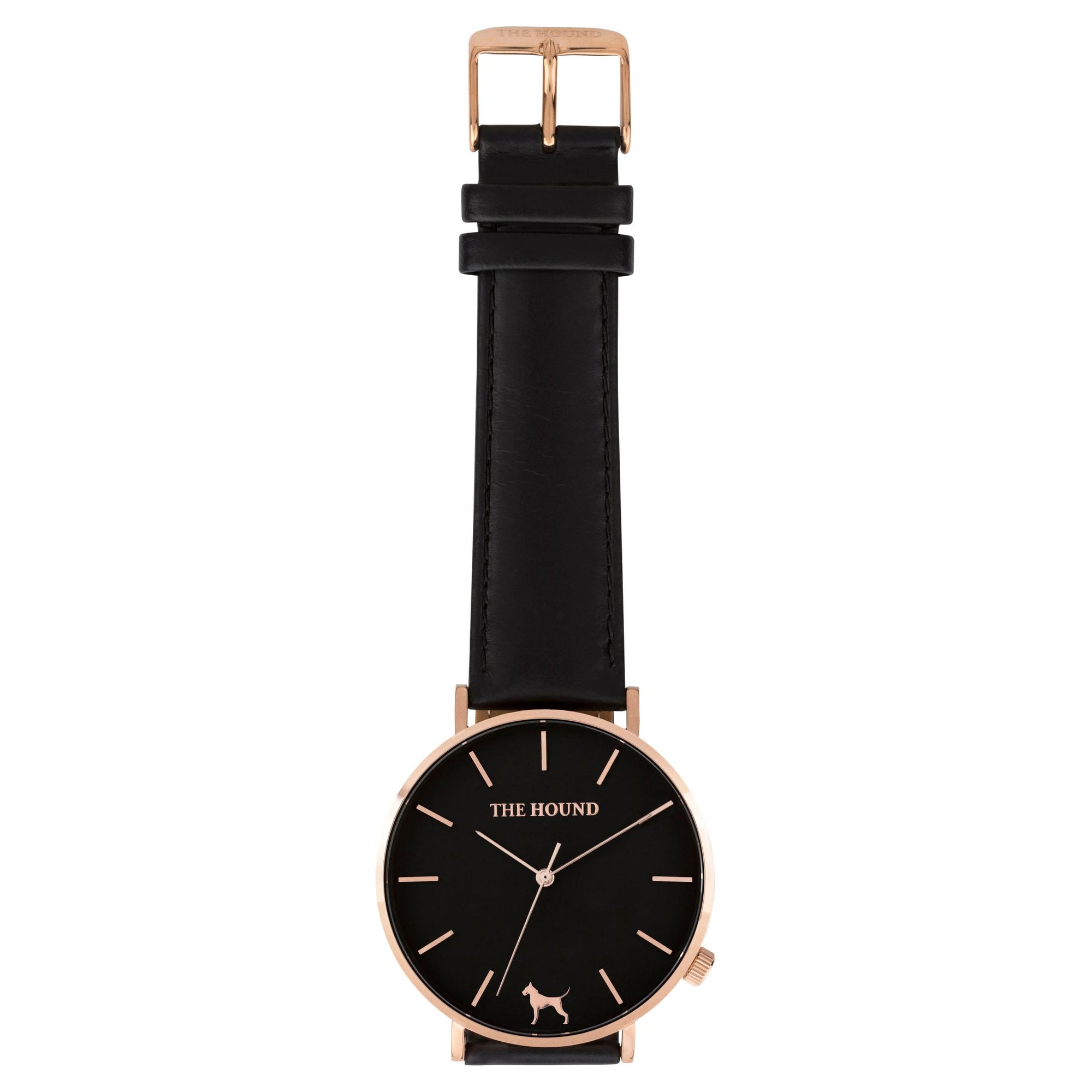 Extra Watch - Black Rose & Black Leather
