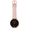 Extra Watch - Black Rose & Blush Pink Leather