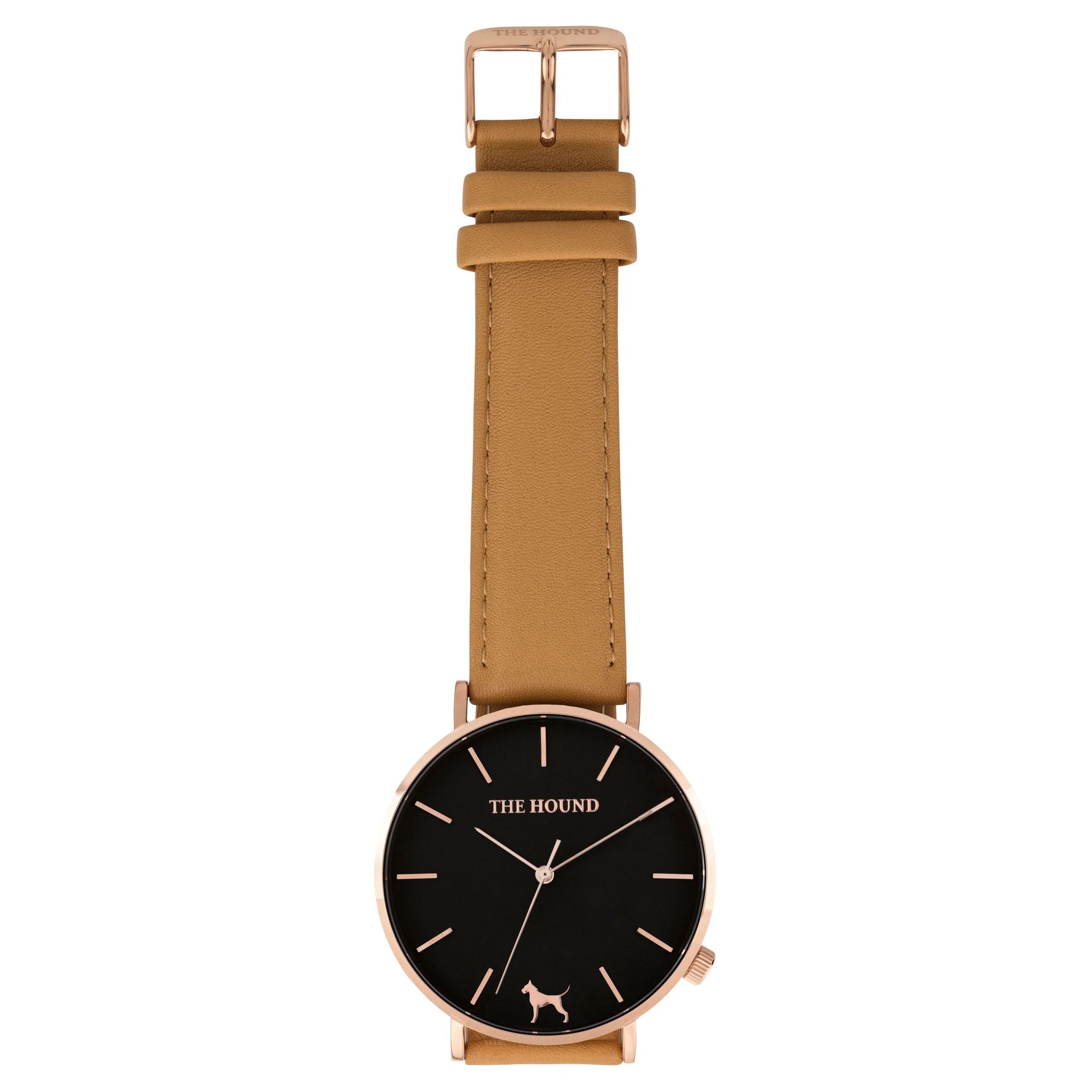 Extra Watch - Black Rose & Camel Leather