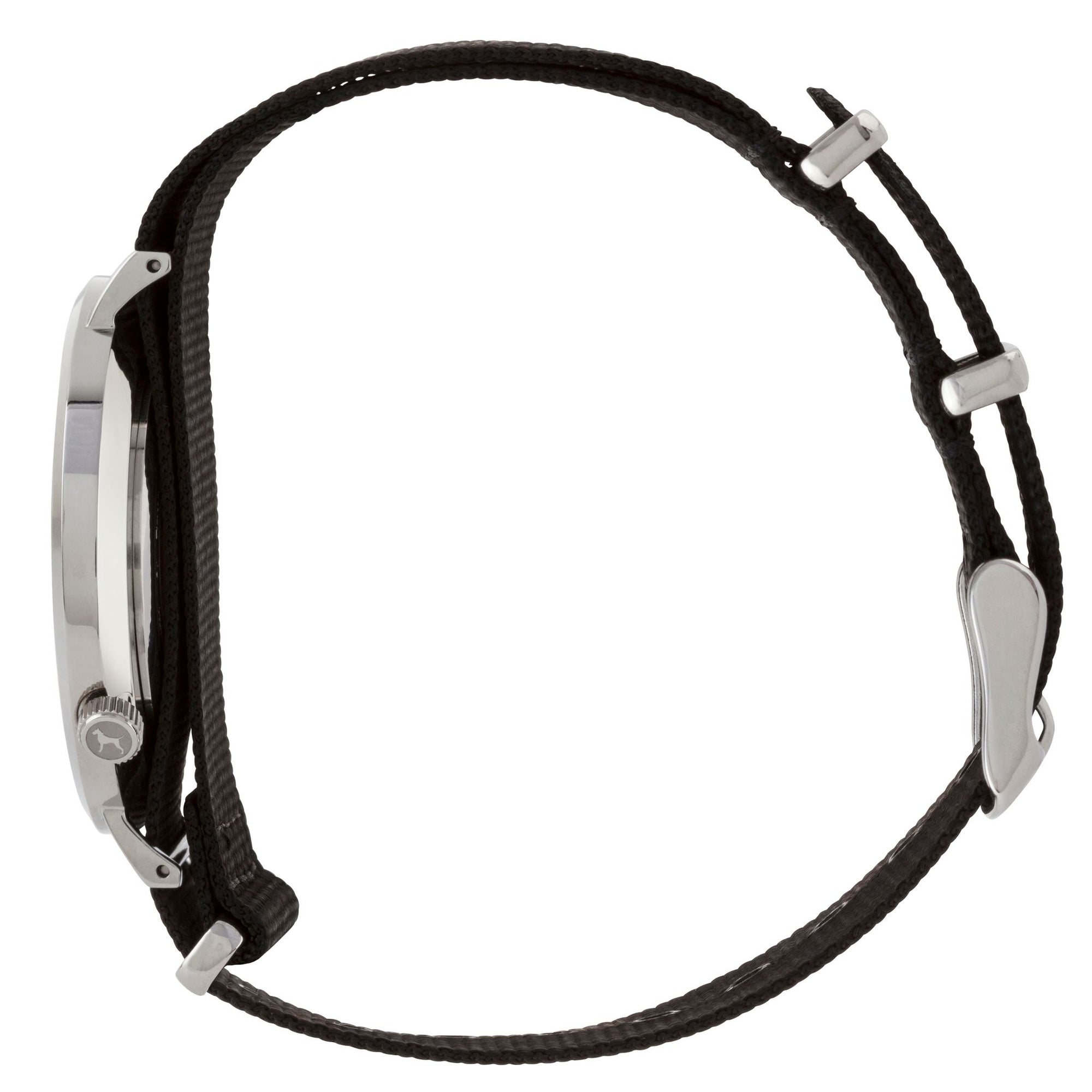 Gift Set - Silver Watch with Black Nato Band