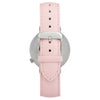 Gift Set - Silver Watch with Blush Pink Leather Band