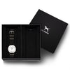 Gift Set - Silver Watch with Black Nato Band