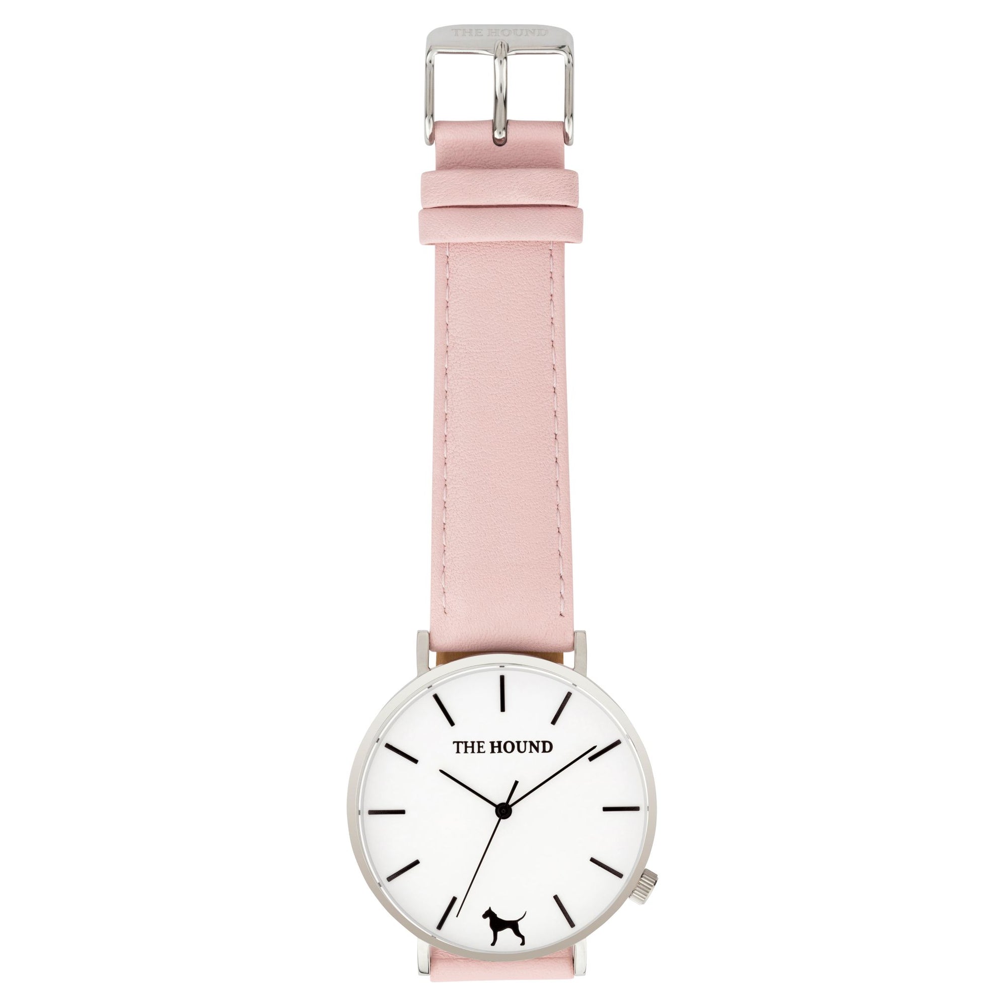 Gift Set - Silver Watch with Blush Pink Leather Band