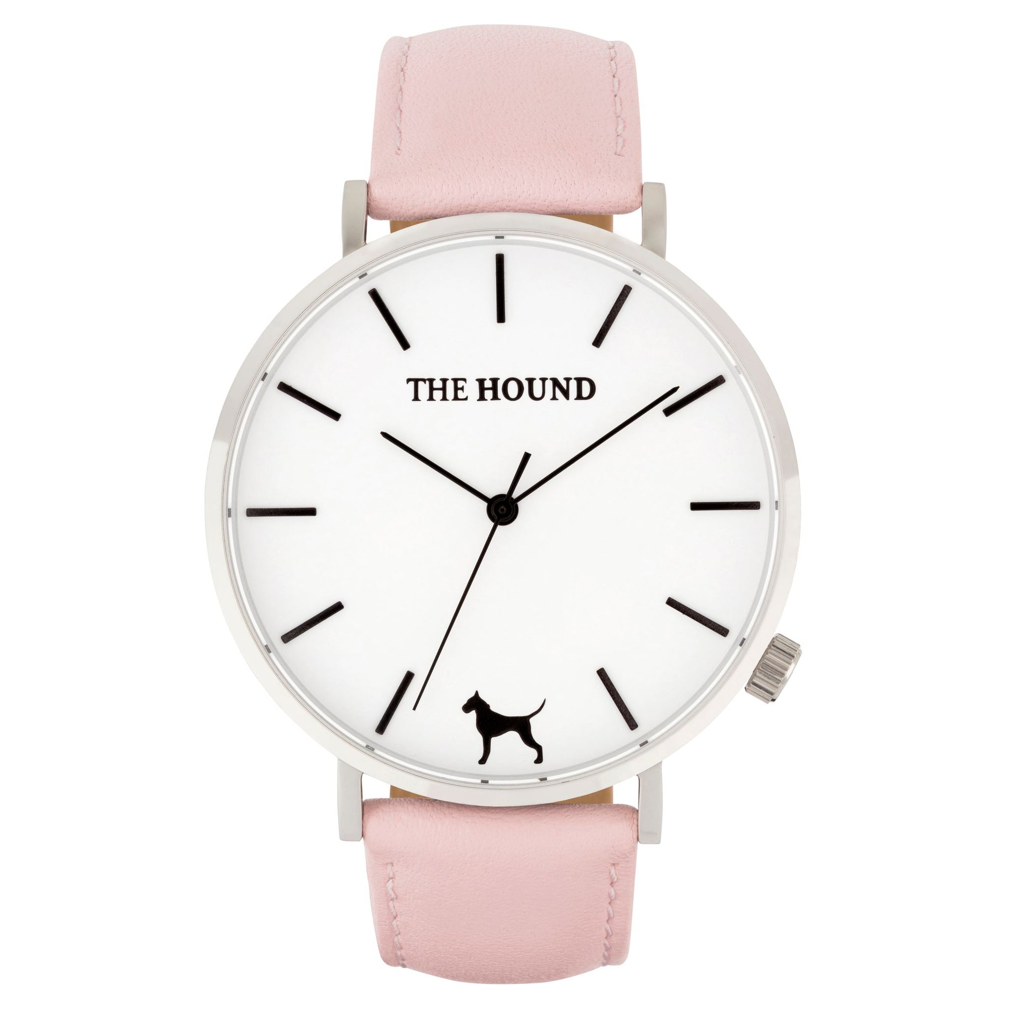 Gift Set - Silver Watch with Blush Pink Leather Band