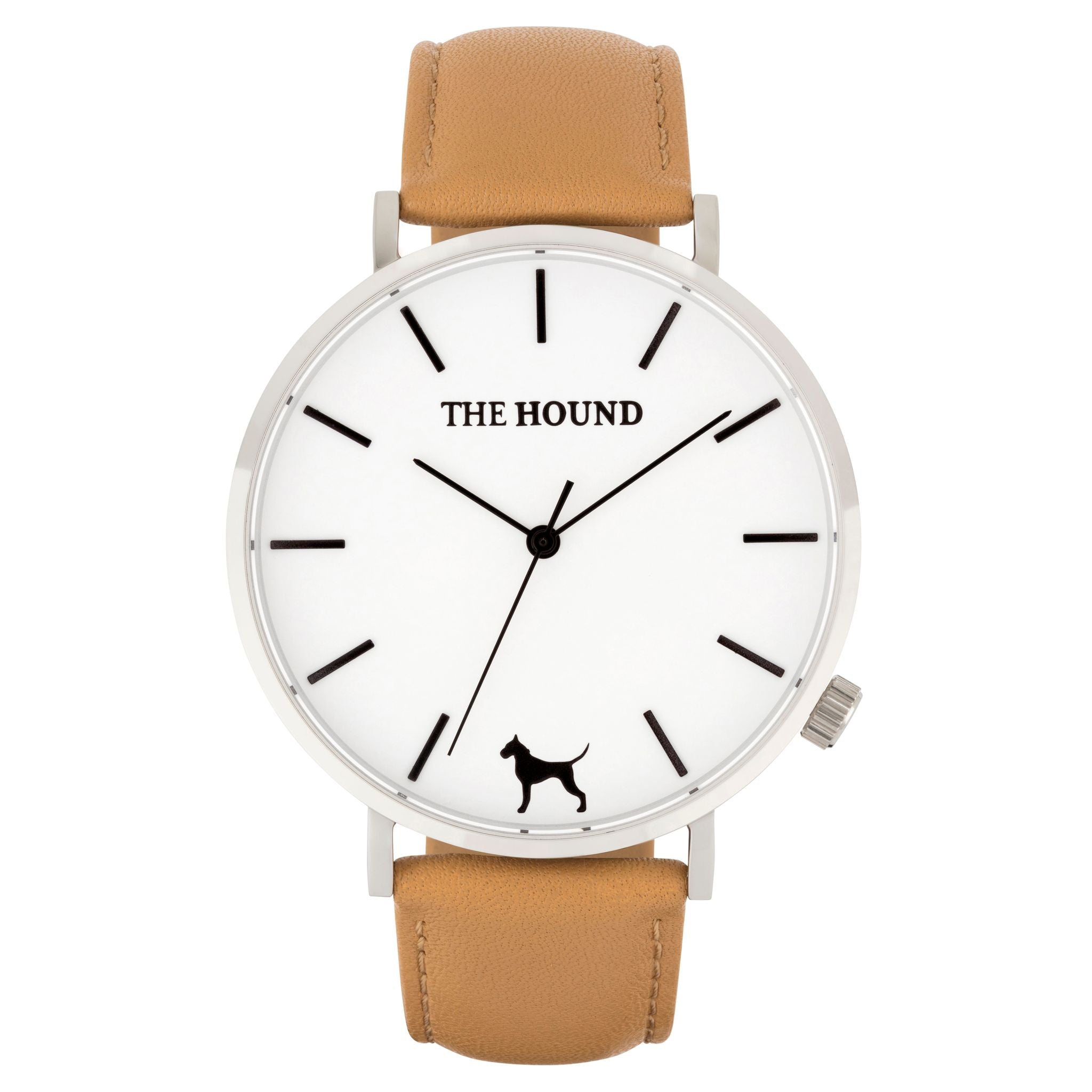 Extra Watch - Silver & Camel Leather