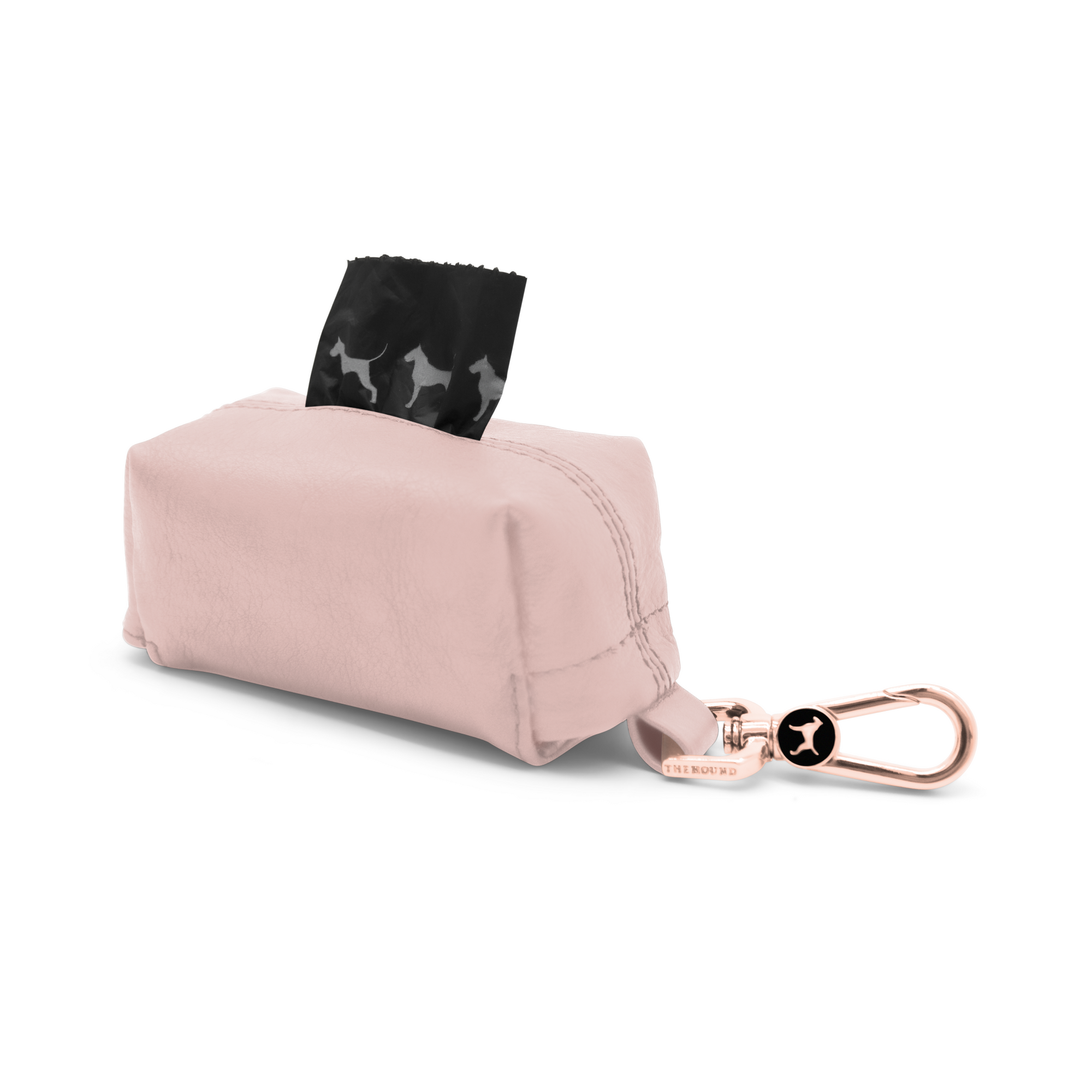 Blush Pink Leather Rose Gold Waste Bag Pouch THE HOUND